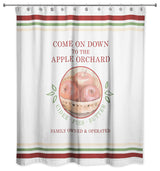 Apple Orchard Stripes 71x74 Shower Curtain