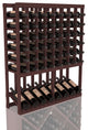 High Reveal Wine Rack Display, Redwood, Walnut Stain