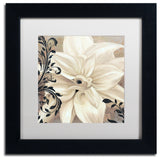 Color Bakery 'Winter White II' Art, Black Frame, White Matte, 11"x11"