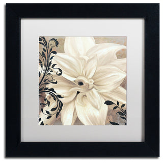 Color Bakery 'Winter White II' Art, Black Frame, White Matte, 11"x11"