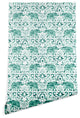 Deny Designs Jacqueline Maldonado Elephant Green Wallpaper, Green, 2'x4'