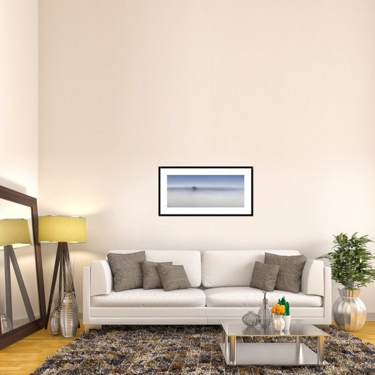 "The Twilight River" Framed Digital Print by Shenshen Dou, 44x23"