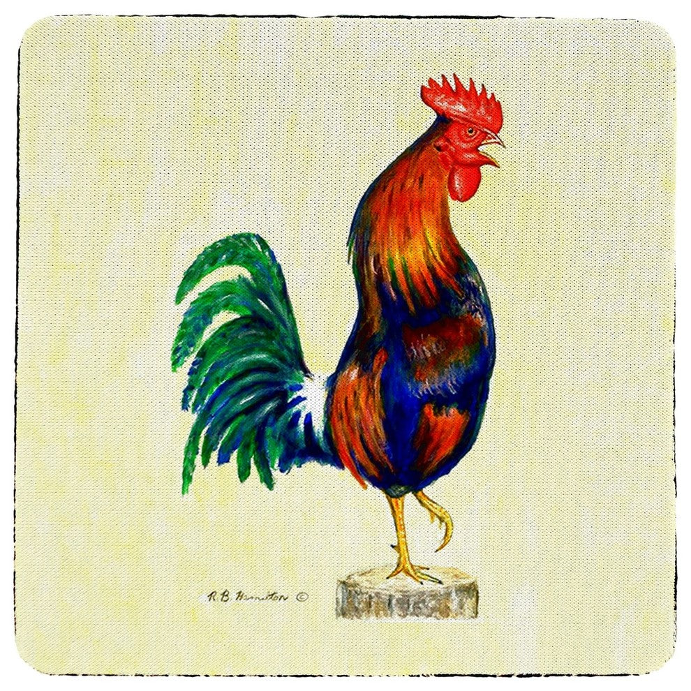Blue Rooster Coaster - 3 Sets of 4 (12 Total)
