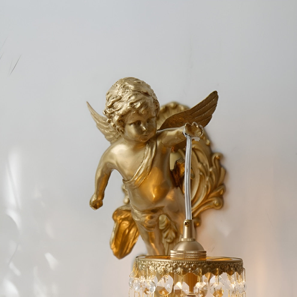 Luxury Wall Lamp in Medieval Style for Living Room, Bedroom, A, Cool Light