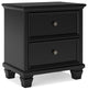 Lanolee Black Nightstand