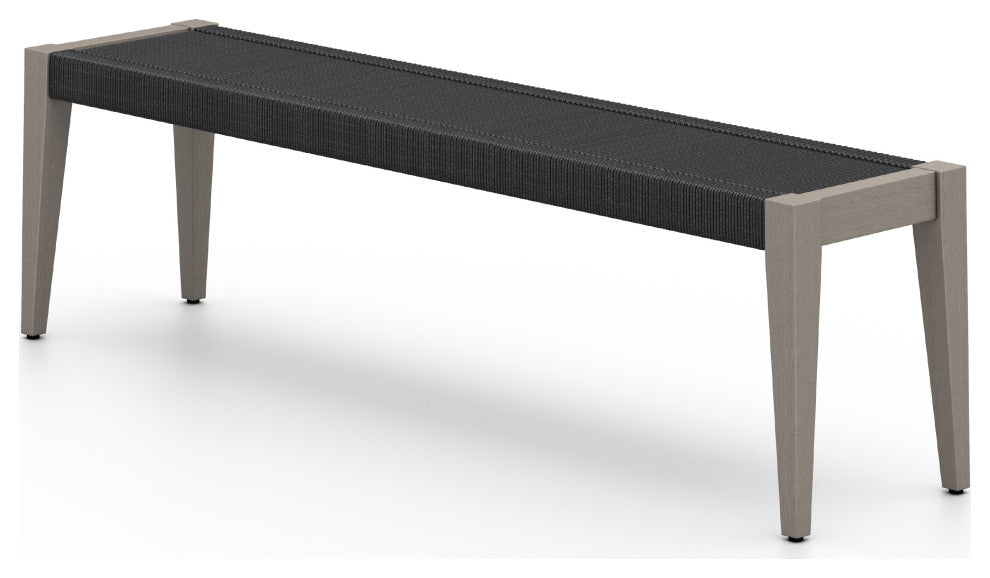 Sherwood Outdoor Dining Bench-Grey