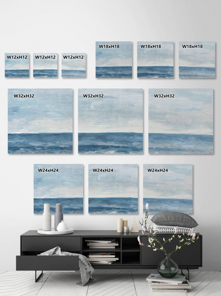 Endless Horizons Triptych, Set of 3, 32x32 Panels