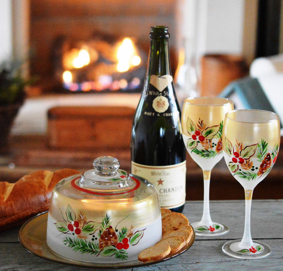 Woodland Pine Wine, Set of 2