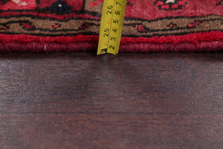 Hamedan Geometric Persian Handmade Oriental Traditional Area Rug, Red, 4'7"X3'3"