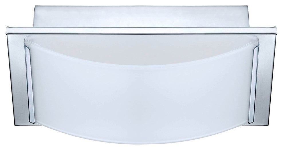 Eglo 1x6.7w Led Wall/ceiling Light W/ Chrome Finish & White Glass - 94465A