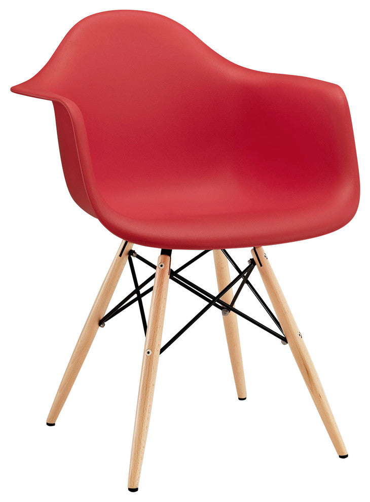 Modern Contemporary Kitchen Dining Armchair Red