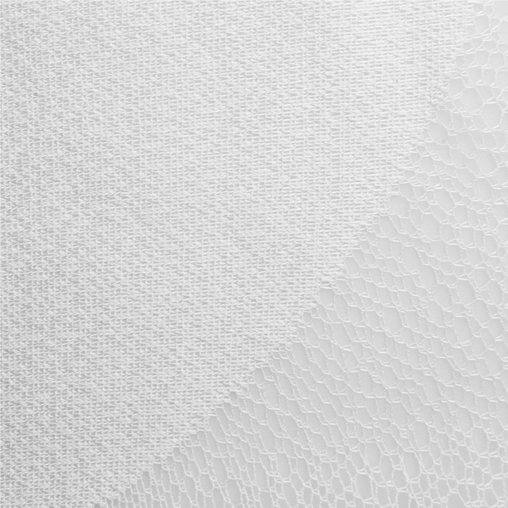 White Lace Circle Window Curtain 52X108 Set of 2