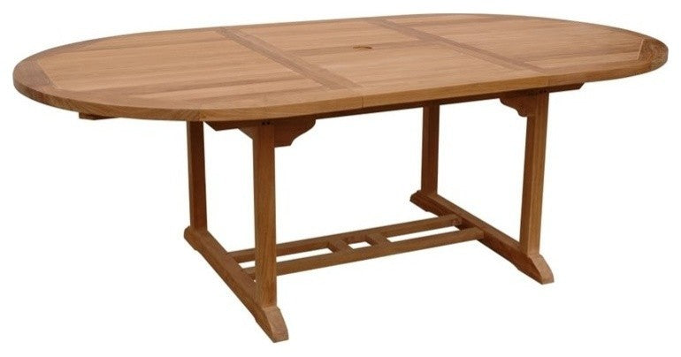 Bahama 87" Oval Extension Table Extra Thick Wood