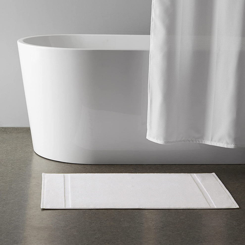 Organic Cotton Feather Touch Quick Dry 900 GSM Bath Mat, 20"X33", White