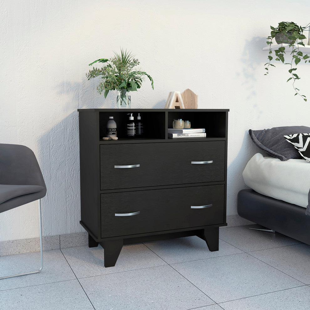 Portobelo Two Drawer Dresser, Black
