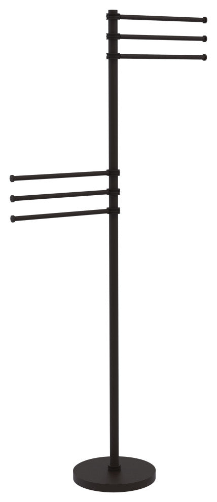 Towel Stand with 6 Pivoting 12" Arms, Oil Rubbed Bronze