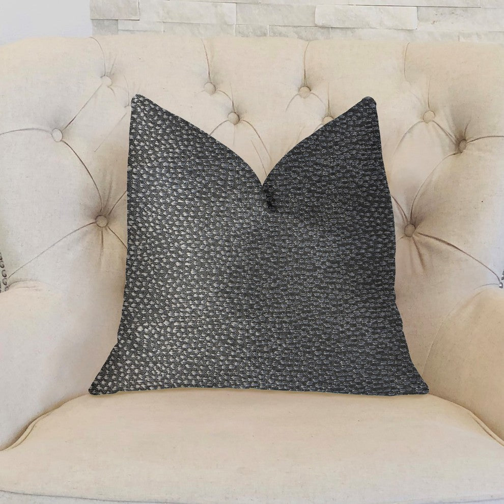 Eloquent Haze Silver Luxury Throw Pillow, 26"x26"