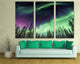 Aurora Borealis, Northern Lights, 3-Panel Canvas Print Wall Art, 60"x40"