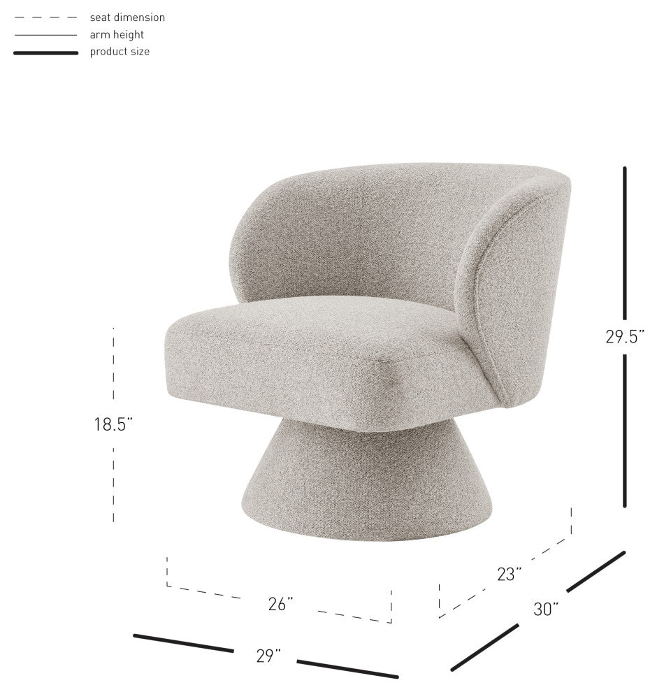 Jacinta Fabric Swivel Accent Chair