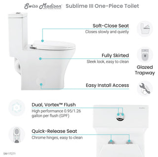 Sublime III One-Piece Toilet Dual Flush, Glossy White