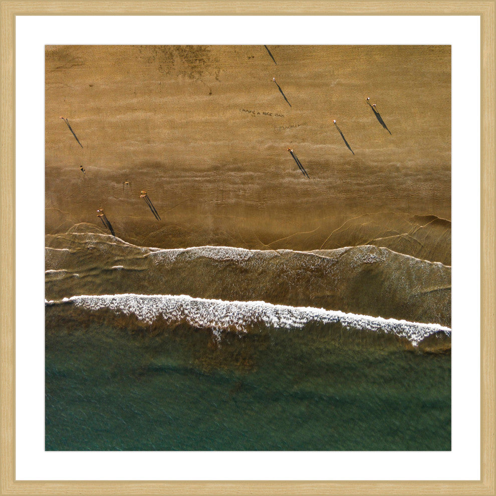 "Foamy Waves" Framed Print by Karolis Janulis