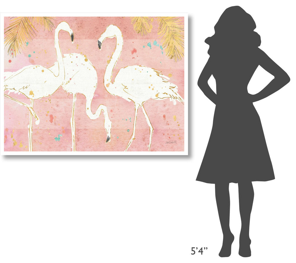 "Flamingo Fever IV" Digital Paper Print by Anne Tavoletti, 50"x38"
