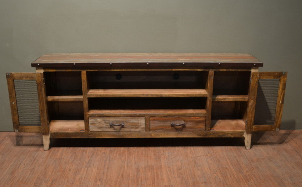 Rustic TV Stand Media Center, 76"