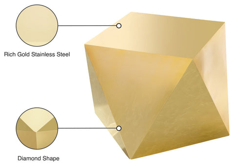 Gemma End Table, Gold