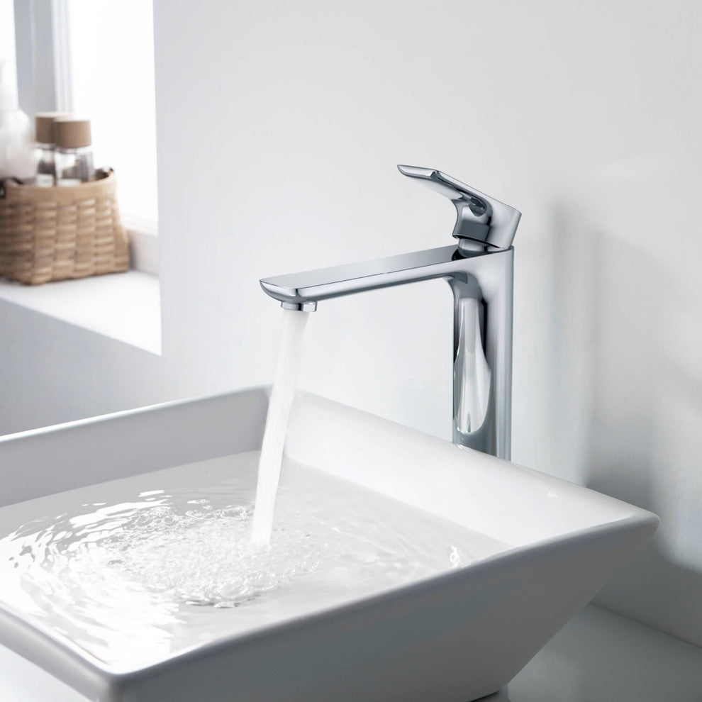 Tender-T Single Handle Bathroom Vessel Sink Faucet, Chrome
