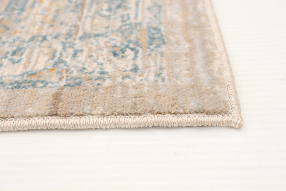 eCarpetGallery Living Room Rug, Beige, Grey, 6'7" x 9'10"