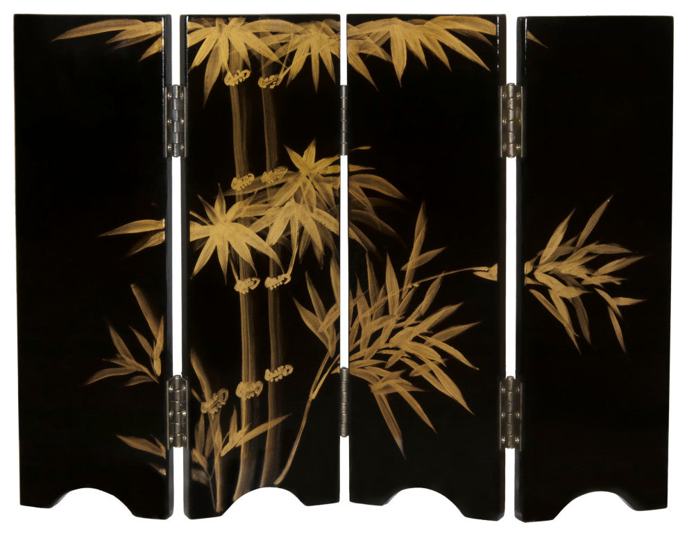 Mini Lacquer Screens, Black Mother of Pearl Ladies