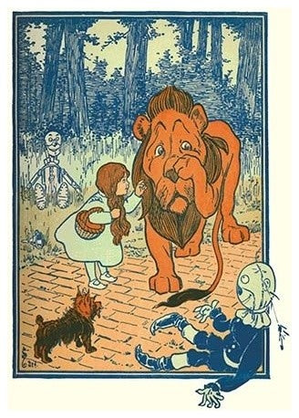 The Cowardly Lion - Paper Poster 20" x 30"