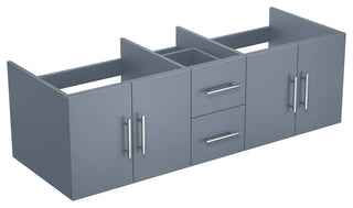 Geneva Transitional Dark Grey 60" Vanity Cabinet Only