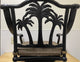 5-Piece Outdoor Bar Set Cast Aluminum Patio Table and 4 Palm Tree Swivel Stools