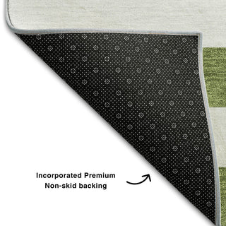 Premium Machine Washable Mayfield AMF528 Olive 10' x 14' Rug
