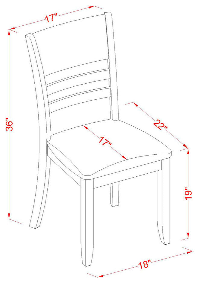 5 Pc Small Kitchen Table And Chairs Set -Dining Table And 4 Dinette Chairs