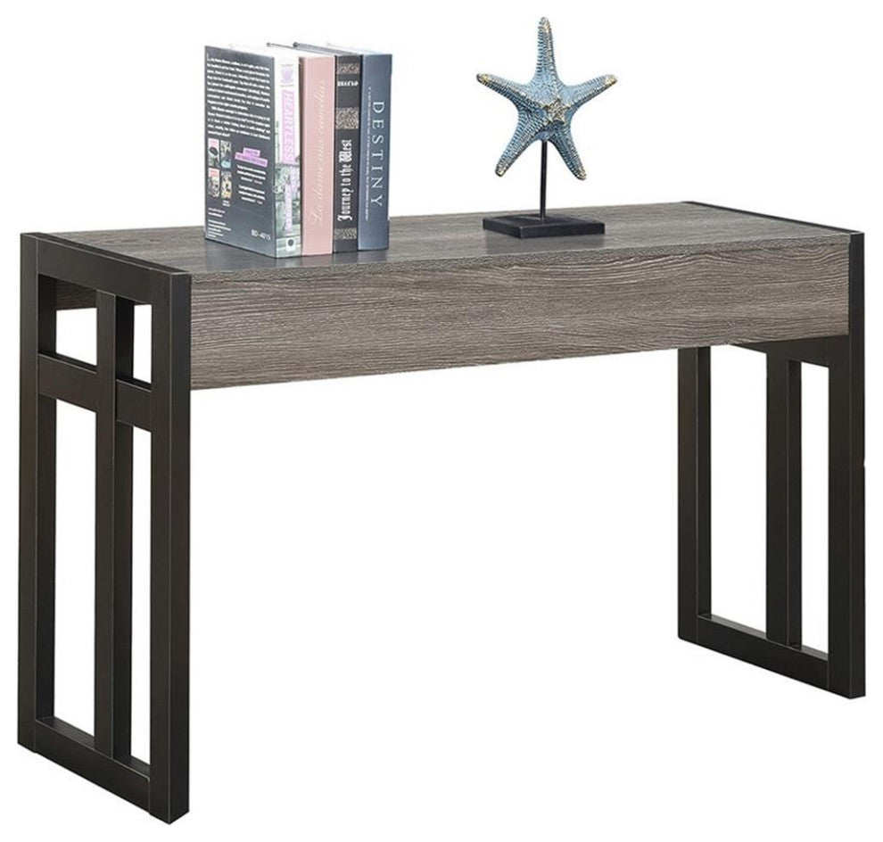Convenience Concepts Monterey Console Table in Weathered Gray Wood and Metal