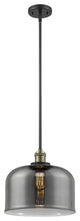 Franklin Restoration X-Large Bell 1 Light Pendant in Black Antique Brass