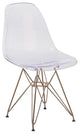 Elon Series Ghost Chair with Gold Metal Base