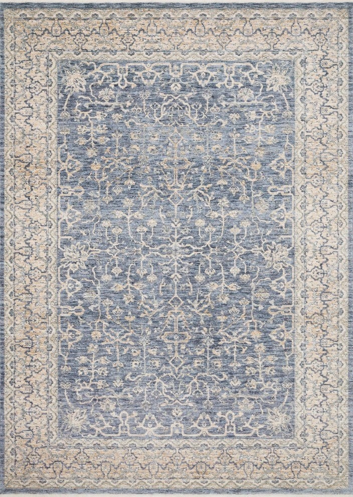 Dark Blue/Ivory Pandora Rug, 7'10"x7'10" Round