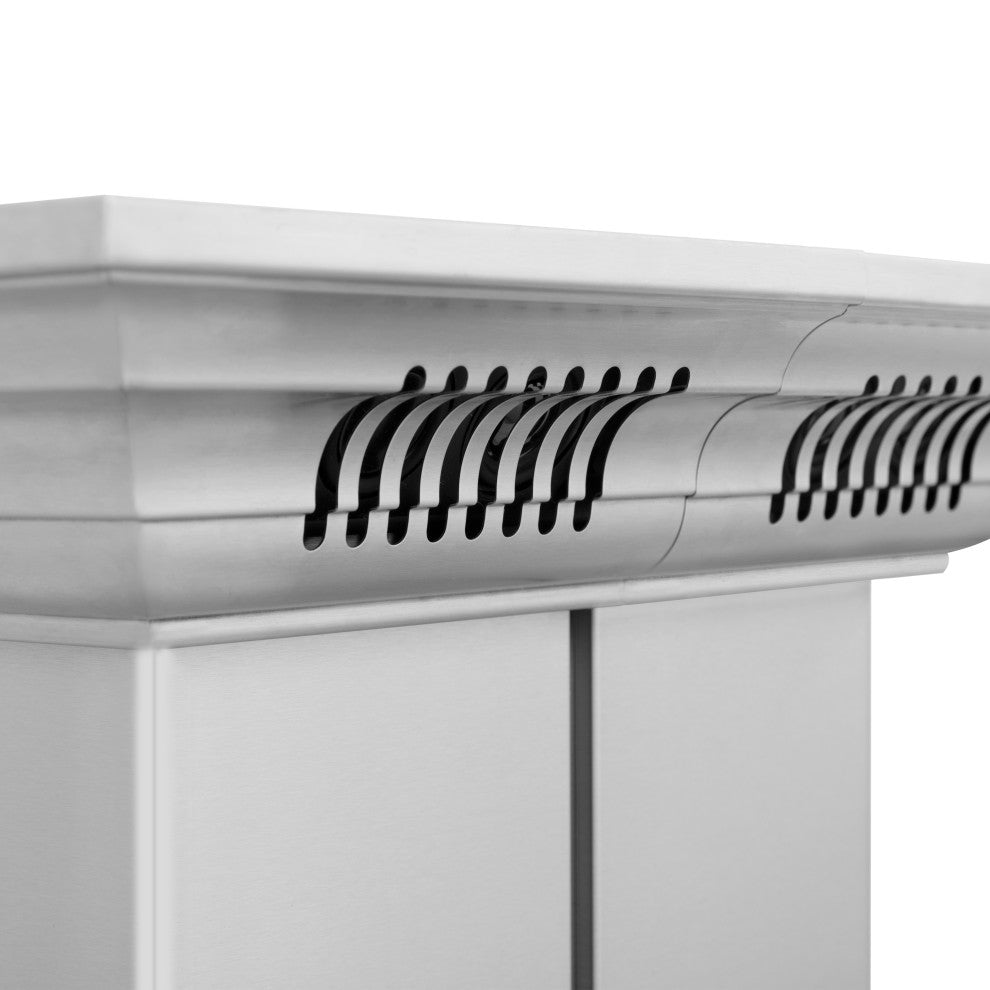 30" ZLINE CrownSound  Island Mount Range Hood, Stainless Steel, KE2iCRN-BT-30