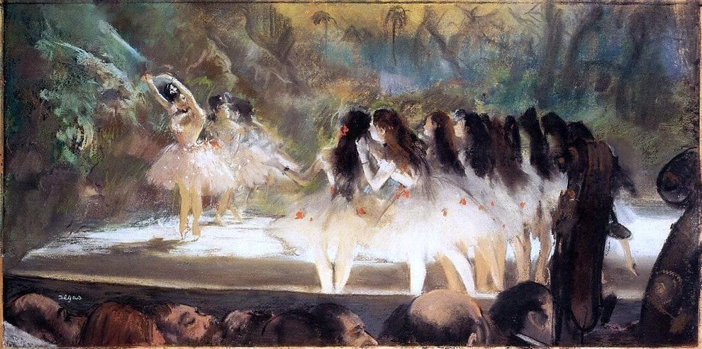 Edgar Degas Ballet at the Paris Opers, 15"x30" Gallery Wrapped Canvas Print
