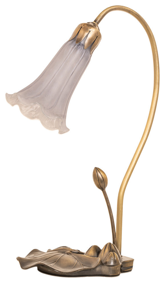 16 High Grey Pond Lily Mini Lamp