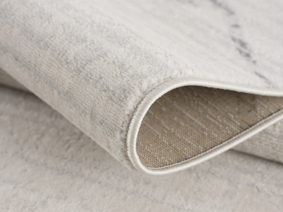 2"x20" Gray Modern Abstract Pattern Runner Rug