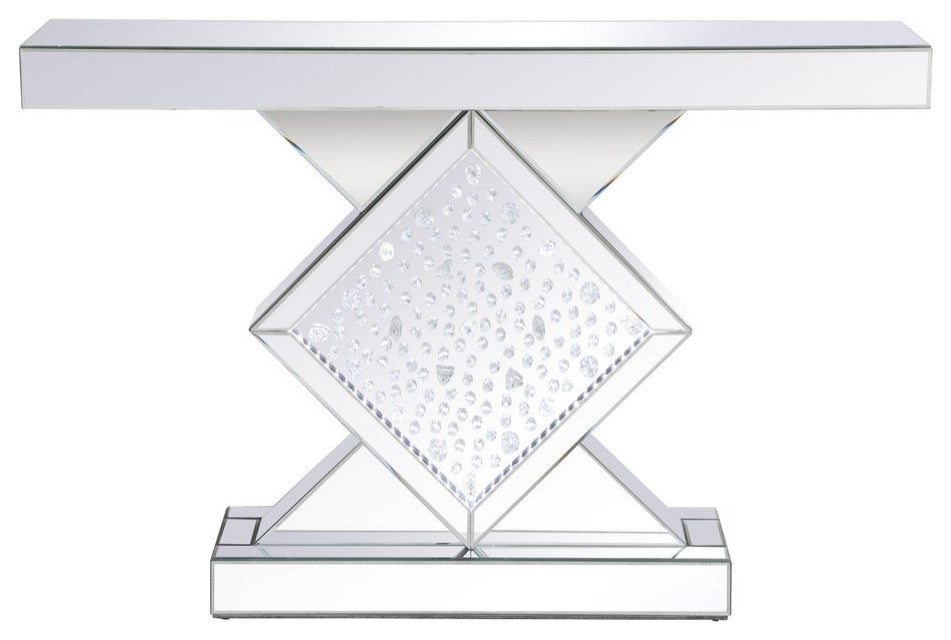 Elegant MF98004 Raiden 47" LED Mirrored Console Table