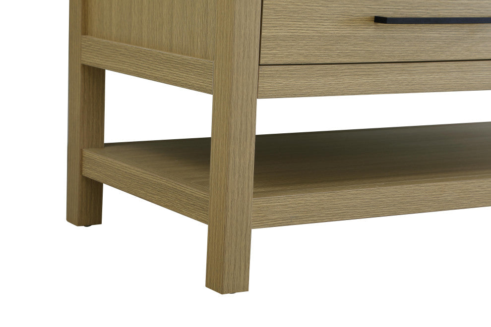 Home Living 72" Double Bathroom Vanity, Honey Brown