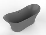CastelloUSA Ocean Solid Surface Freestanding Tub, Gray