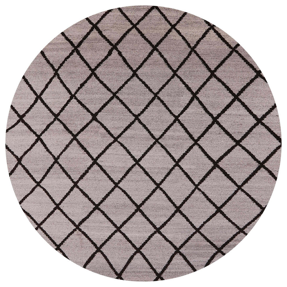 Ahgly Company Indoor Round Mid-Century Modern Area Rugs, 4' Round