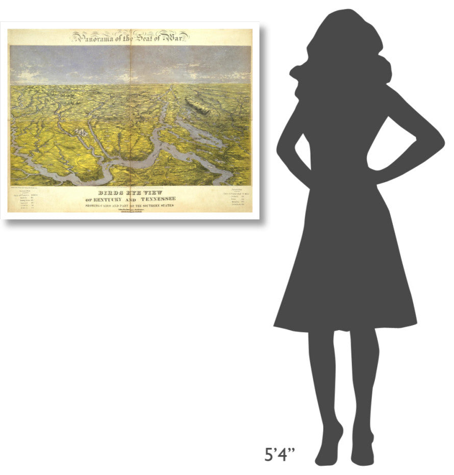 "Kentucky and Tennessee, 1861" Digital Paper Print by John Bachmann, 38"x29"