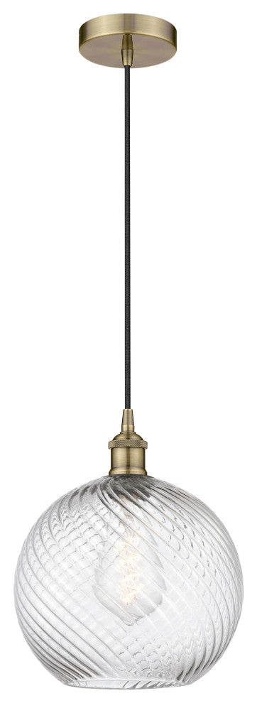 Innovations 616-1P-AB-G1214-12 1-Light Mini Pendant, Antique Brass